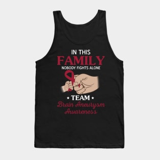 Nobody Fights Alone Team Brain Aneurysm Awareness Tank Top